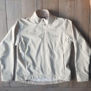 The North Face APEX full zip jacket cream color